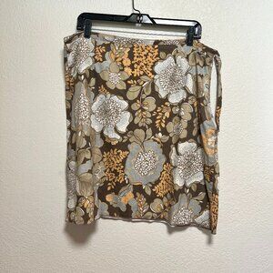 Columbia XCO  Floral Brown and Orange‎ Women's Skirt 12
